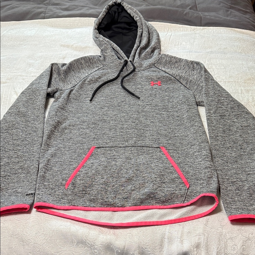 Under Armour Gray Hoodie with Pink Accents